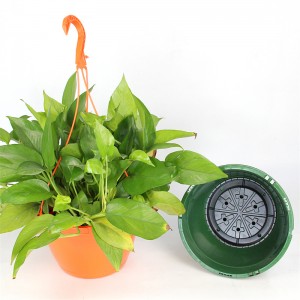 Round Injection Durable Hanging Flower Pot With Hook