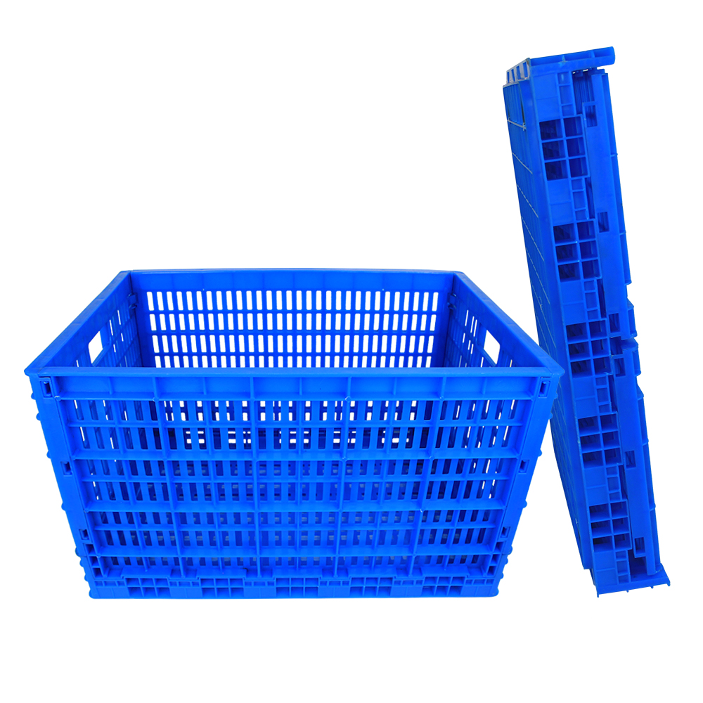 Vented Plastic Fruit And Vegetable Crates Foldable Crate