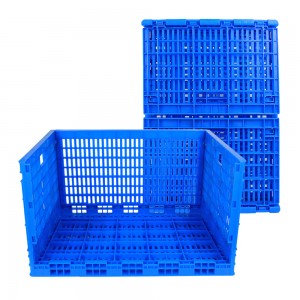 Vented Plastic Fruit And Vegetable Crates Foldable Crate