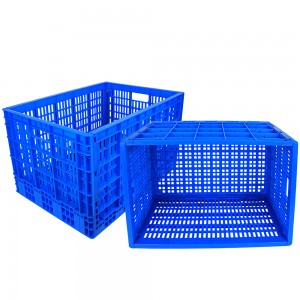 Vented Plastic Fruit And Vegetable Crates Foldable Crate