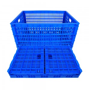 Vented Plastic Fruit And Vegetable Crates Foldable Crate