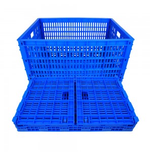 Vented Plastic Fruit And Vegetable Crates Foldable Crate