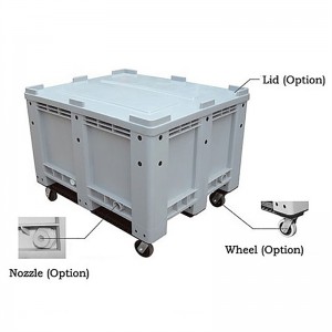 Factory Sale Plastic Pallet Container Plastic Pallet Box With Lid