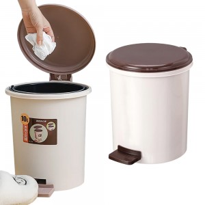 Round Trash Can With Lid And Foot Pedal