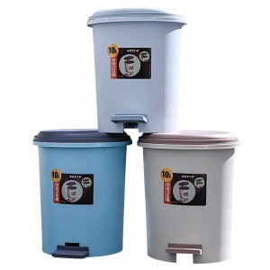 Round Trash Can With Lid And Foot Pedal