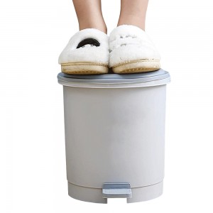 Round Trash Can With Lid And Foot Pedal