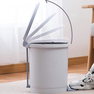 Round Trash Can With Lid And Foot Pedal