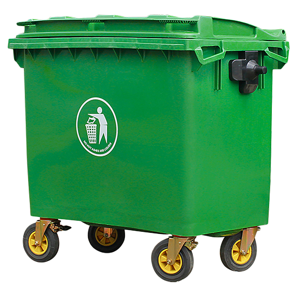 660L Outdoor Plastic Dustbin Waste Container 