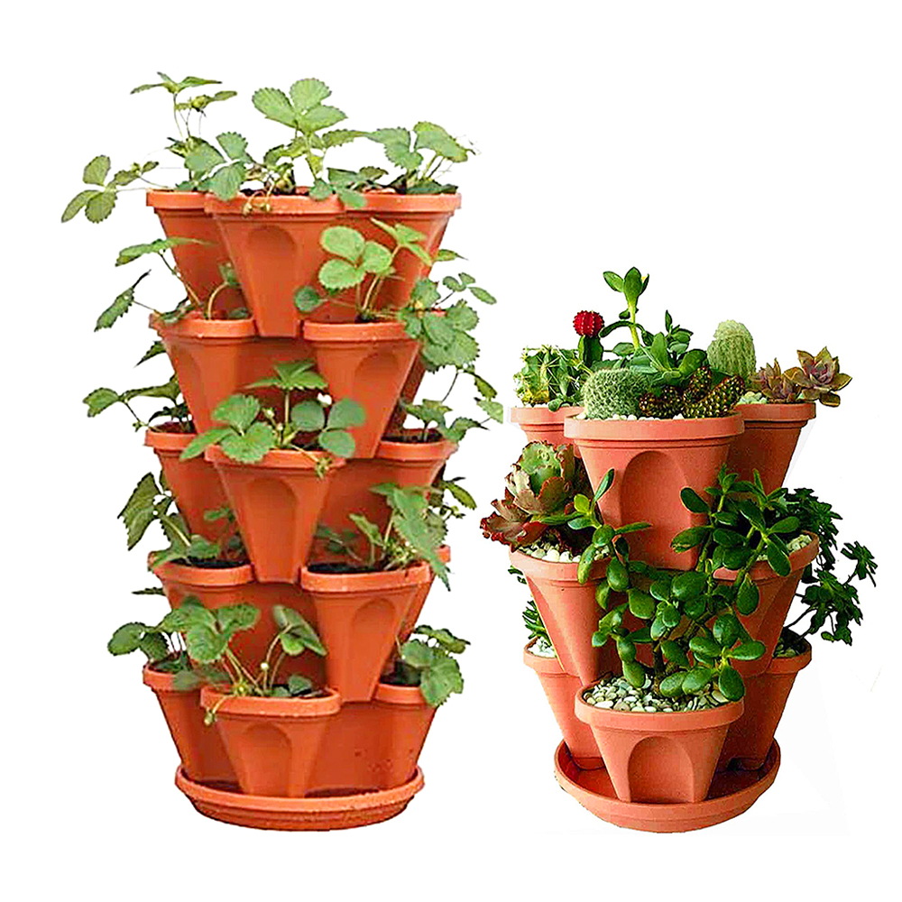 Vertical Stackable Planter vs. Ordinary Flower Pots